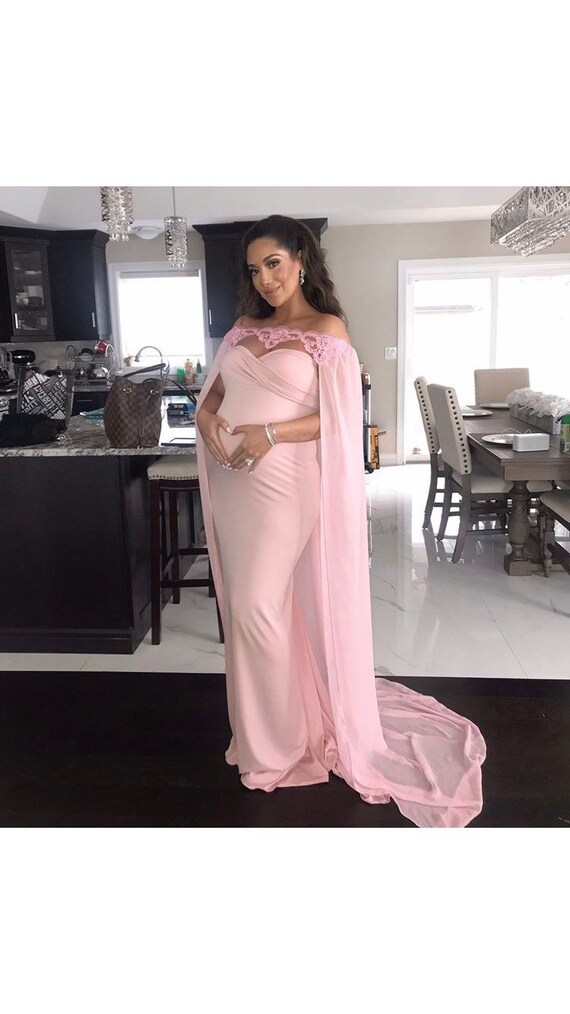 pink baby shower dress plus size