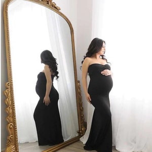 35colors~maternity Fitted Strapless Sweetheart Gown~maternity Dress~baby  Shower Dress~photography Prop Gown~plus Size Gown~pregnancy Dress - Etsy