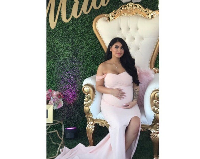 plus size mermaid maternity dress