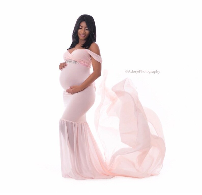 35 Colors Maternity Fitted Mermaid Dress Maternity Gown Baby Etsy
