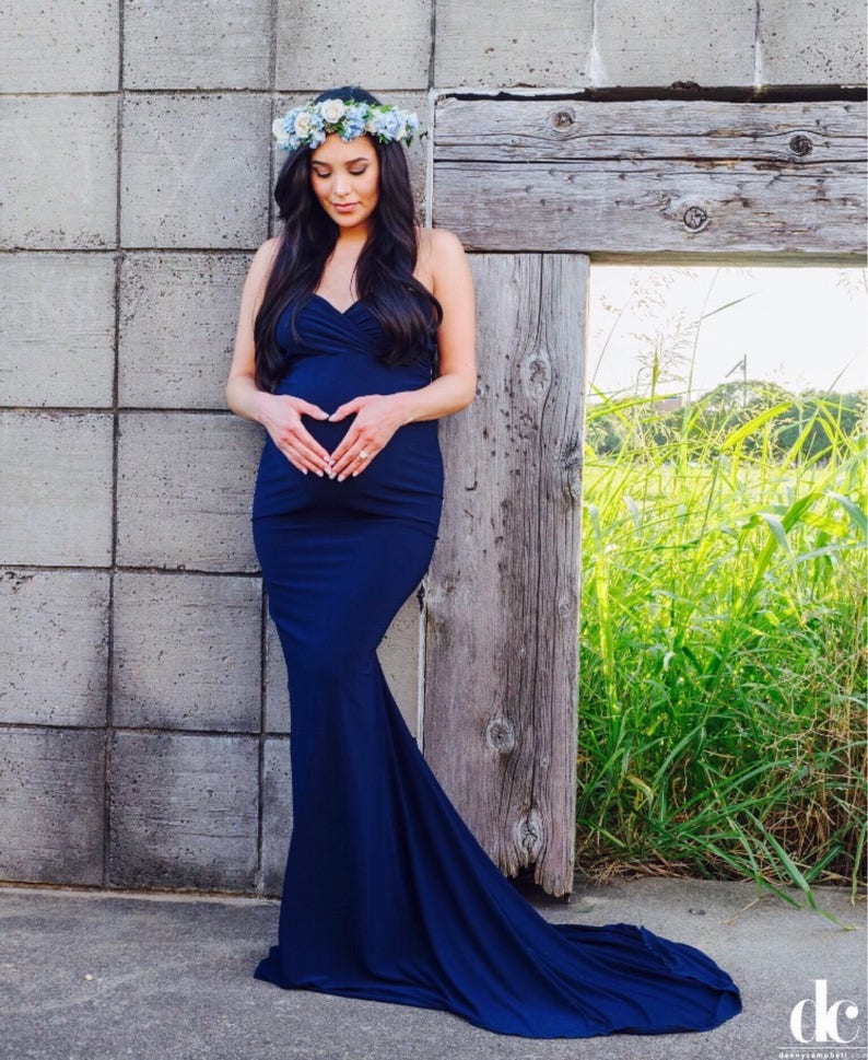 35colors~Maternity fitted strapless sweetheart gown~Maternity dress~Baby shower dress~Photography prop gown~Plus size gown~pregnancy dress