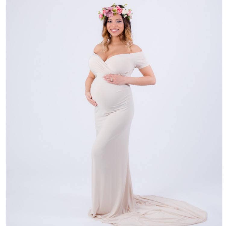 35 Colors Short Sleeved Off The Shoulder Bridesmaid Baby Shower Photo Props Plus Size Gown Pre Engagement Shoot Fitt 50