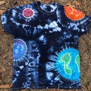 Outer Space Custom Tie Dye with Planets (Adult sizes)