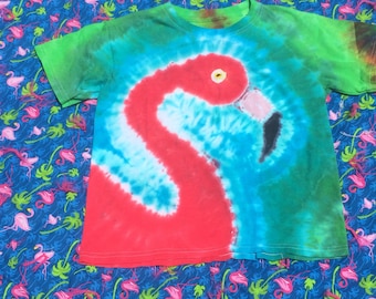 Custom Pink Flamingo Tie Dye Kids Sizes 