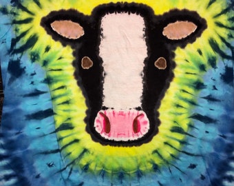 Cow custom tie dyed shirt (Adult sizes)