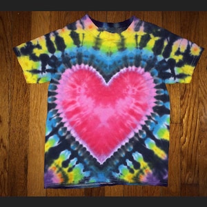 Heart custom tie dye (Adult sizes)