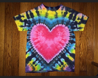 Heart custom tie dye (Adult sizes)