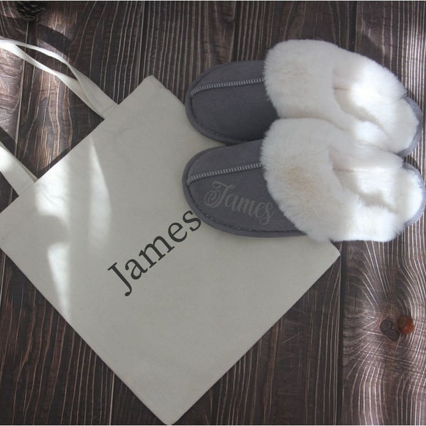 Custom Slipper,Personalized Fluffy Slipper for women, slippers for men, Christmas gift ideas gift for mum gift for sister gift for dad