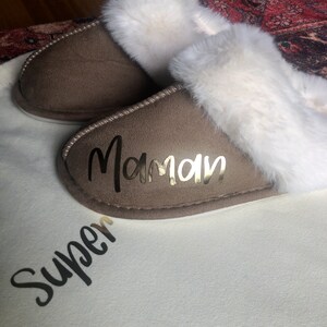 Chriatmas Personalized gift for family,Grandma, Grandpa,Dad, Mom,sister,Personalized Slipper ,velevt gift set,gift for mum ,girl, boy,