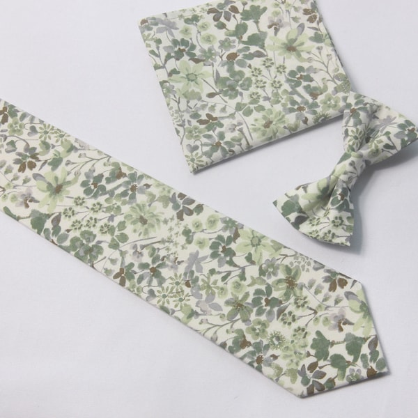 Dusty Salbei Blumenhals Krawatte für Männer Dad auf Hochzeit,Bräutigam Krawatte,Agave Krawatte,grün Blumen Krawatte, Spiel Davids Braut,Herren Krawatte,Trauzeugen Krawatte