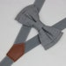 Bow tie suspenders,light Gray boys bow ties,wedding grey suspenders,infant bow ties,toddler bowtie mens bowties,wedding groomsmen bow tie 