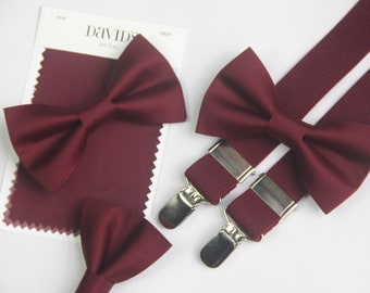 Burgundy Wine red  bow tie for men  wedding bow tie  match DAVID'S BRIDAL for boys men  ring bearers  groomsman