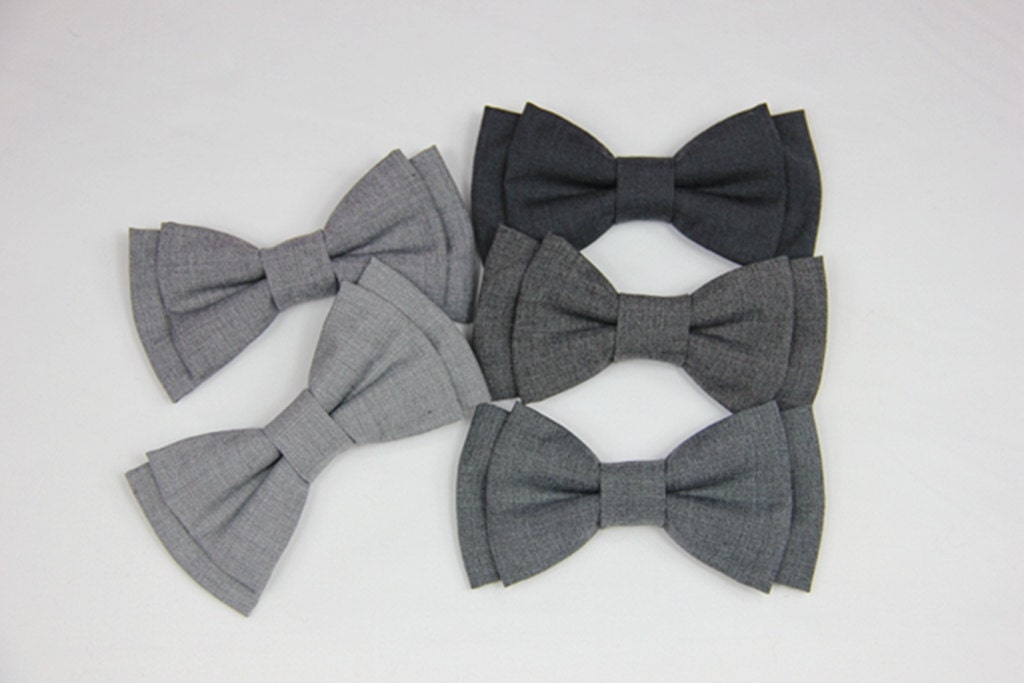 Gray boys bow ties,dark gray/light gray/charcoal gray mens bow ties,baby bow tie, grey bowtie.infant bow tie,toddler bow tie,weddingbow ties