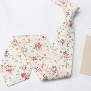 Champagne floral  ties for men, cream  men&#39;s tie,  Groom Tie  match DAVID&#39;S BRIDAL, Tie For Wedding Necktie For Groomsmen