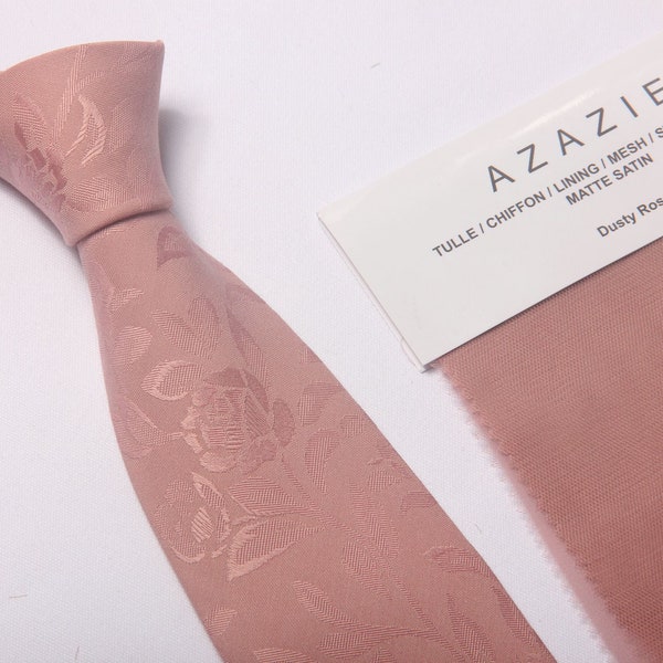 Corbatas de rosas polvorientas para hombres, corbata de cuello de padrino rosa polvoriento floral, corbata de seda rosa, corbata de novio, corbata de boda, corbata para papá en la boda, corbata de padre,