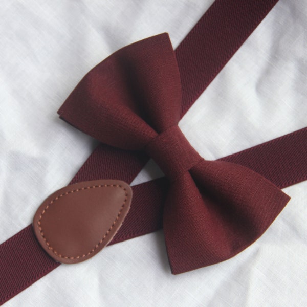 childrens burgundy bow tie