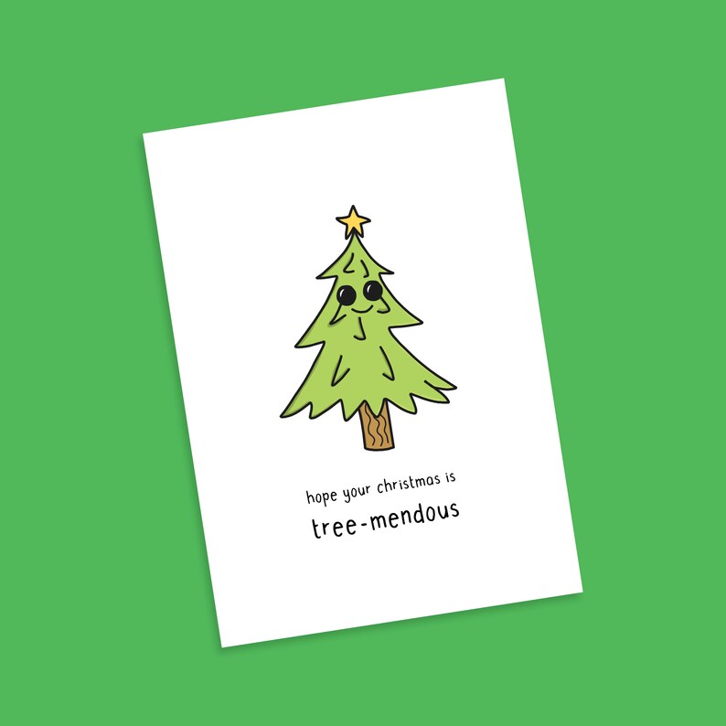 Hope Your Christmas is Treemendous Tremendous Punny Puns Tree Etsy