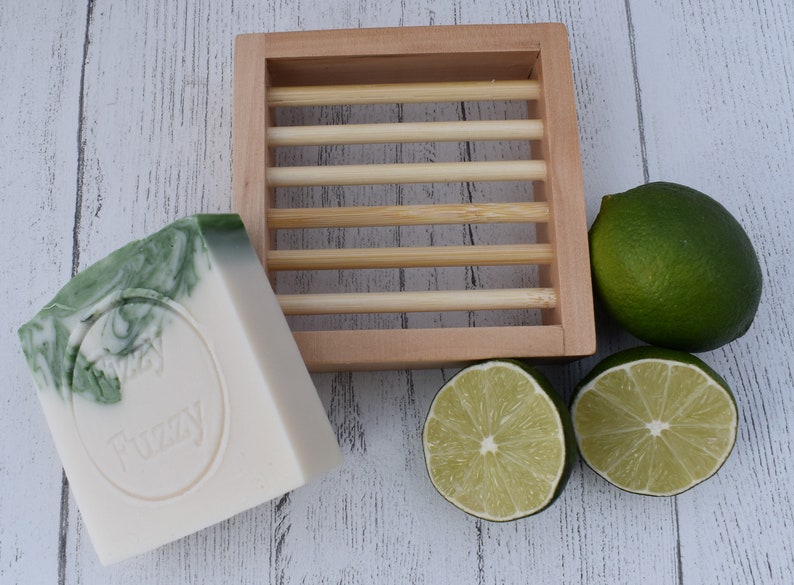 Handmade Gin & Tonic Soap and Wooden Soap Dish Set. By Fizzy Fuzzy. image 3