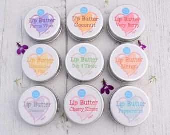 Lip Balms choice of 8 flavours. Vegan. Plastic Free. Handmade by Fizzy Fuzzy.