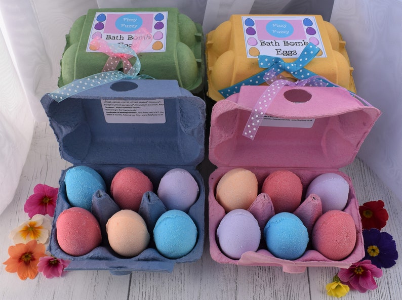 Easter Egg Bath Bombs Bath Bomb Eggs Egg Bath Fizzies X6 in Etsy UK