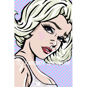 Marilyn Monroe Lichtenstein Girl Pop Art Print