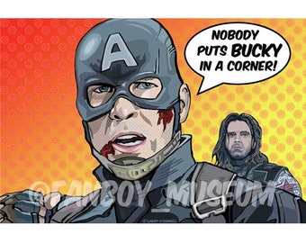 Nobody Puts Bucky in a Corner Pop Art Print