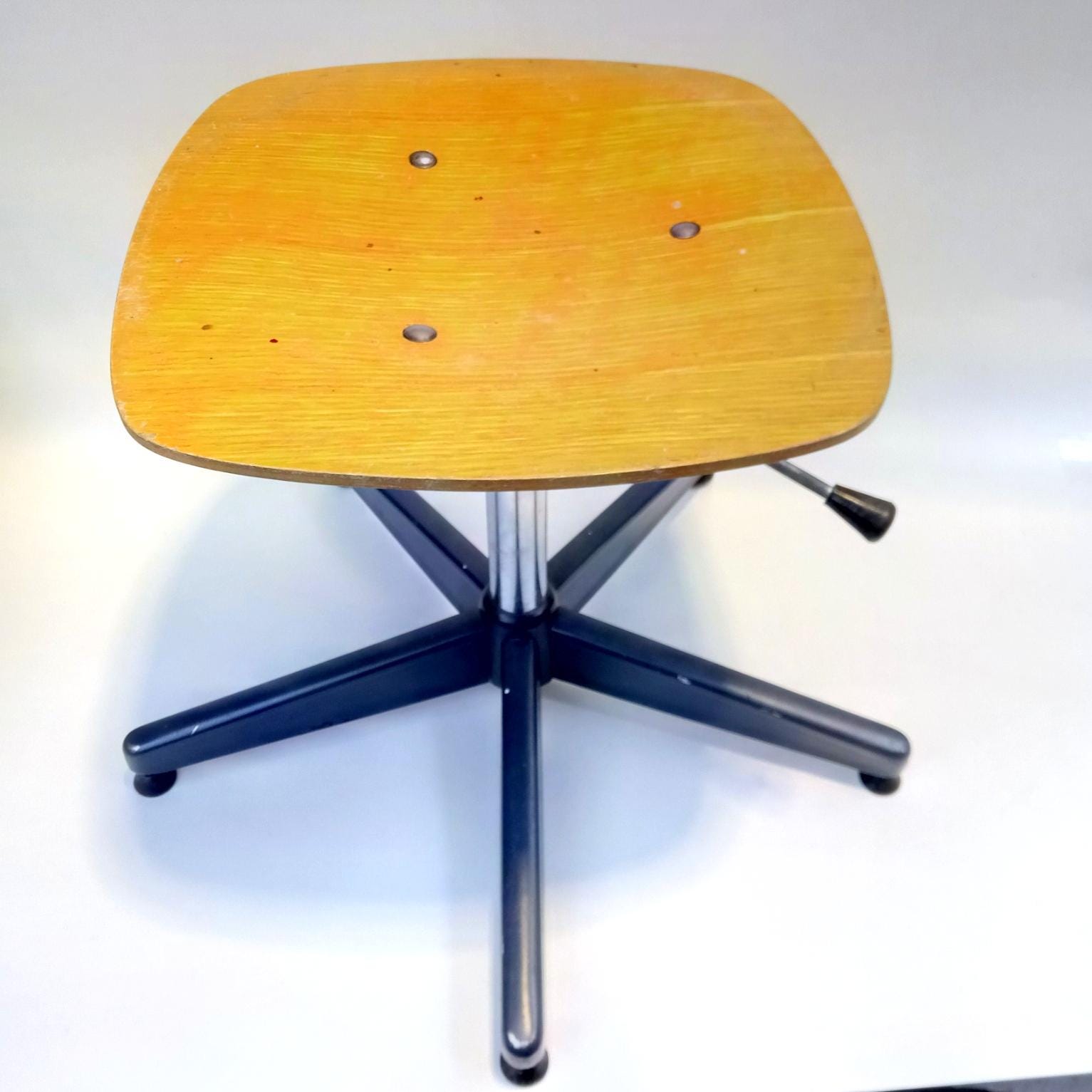 Industrial chair height adjustable swivel chairs Designer Niko Kralj vintage chair Stol Kamnik Yugoslavia