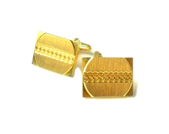 Vintage elegant Rectangular cufflinks Mens goldplated vintage shirt accessories Mens jewelry cuff links gold plated MJ003