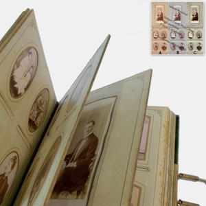 PDF cyfrowy Pobierz JPG Antyczny Album fotograficzny Stare zdjęcia 1860 - 1915 Zdjęcia rodzinne Album szlachecki dostaw Karton Oprawione zdjęcie Vintage