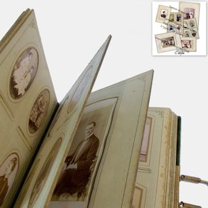 JPG PDF cyfrowy Pobierz Stary album ze zdjęciami C 1860 - 1915 Zdjęcie rodziny szlacheckiej Stary album ze zdjęciami szlachty Tektura Oprawione Stare zdjęcia