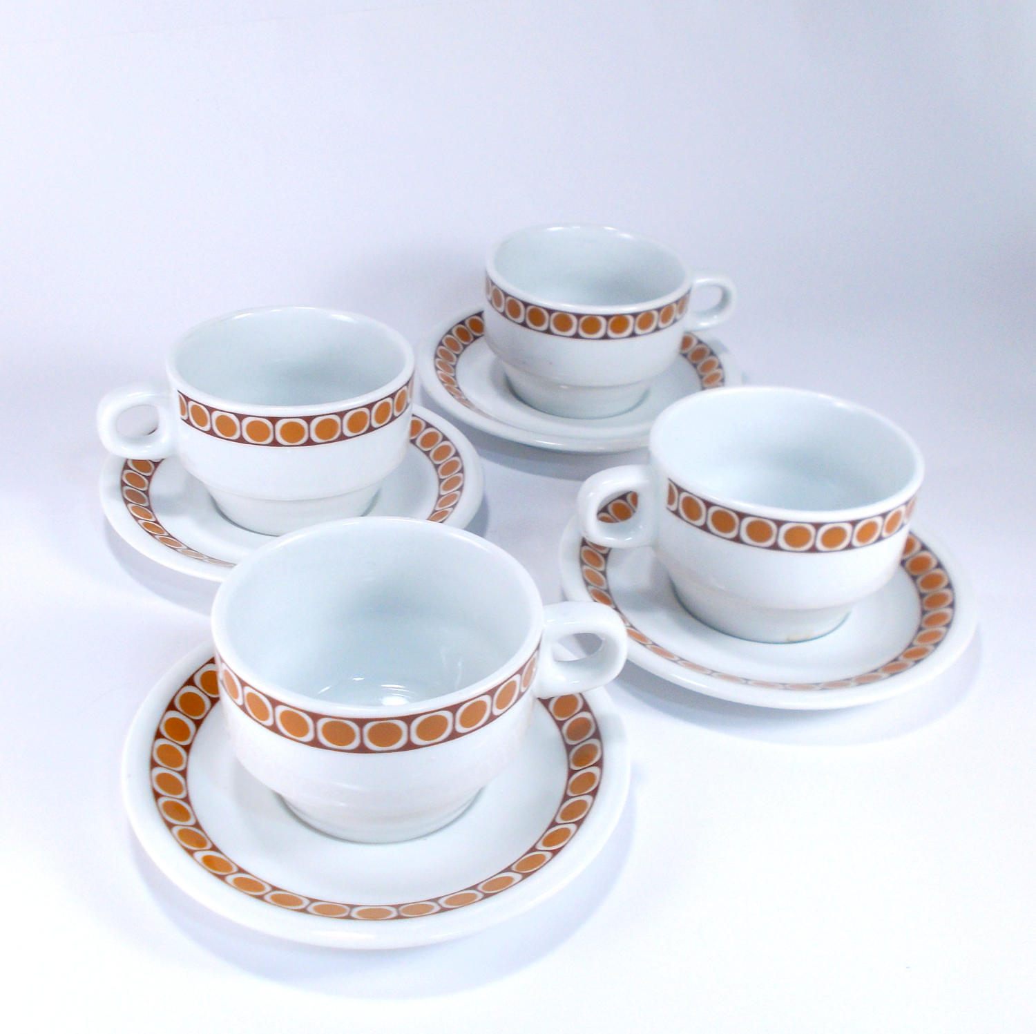 Download Vintage Set of 4 tea cups 70s Vintage coffee cups Tea set ...