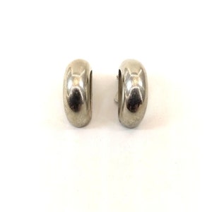 Vintage 80er Jahre Ohrclips - Silber Ton