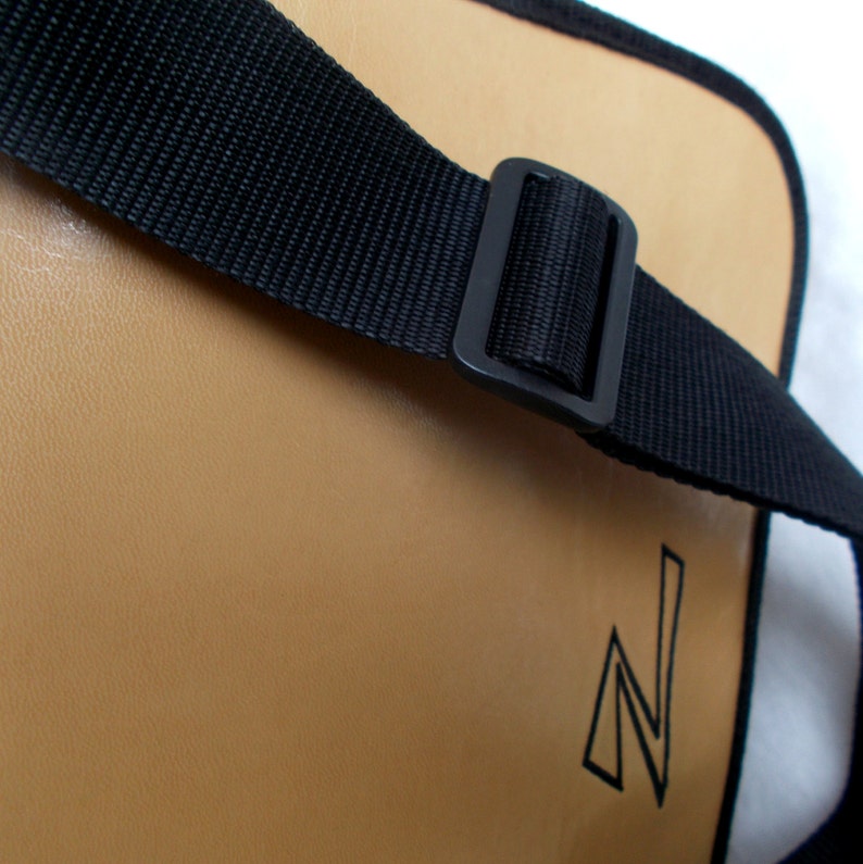Brown leatherette vintage crossbody bag brown black X-ZESS vintage shoulder bag 80s Crossbody bag faux leather Satchel messenger bag T25