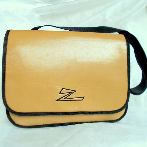 Crossbody Bag, Brown Black X-ZESS Vintage Shoulder Bag 80s