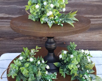 Tiered Tray Greenery, Farmhouse Tray Decor, Dough Bowl Filler Decor, Tiered Tray Bundle