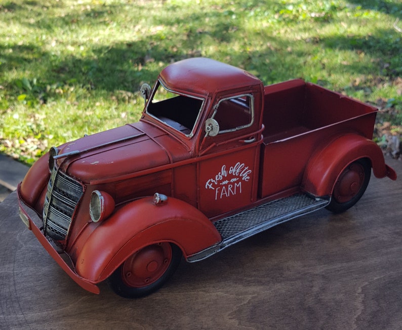 Red Truck Personalized Red Truck Farmhouse Decor Red Truck Etsy