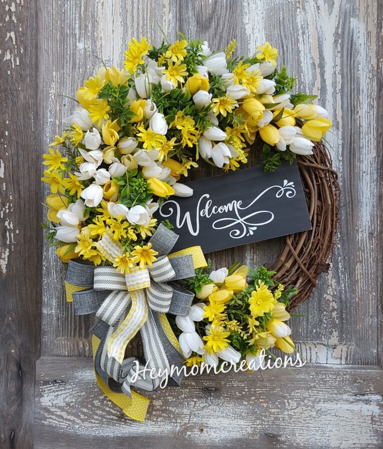 Pink and Yellow Tulip Heart Wreath  Valentine Flower Delivery -  TwoInspireYou