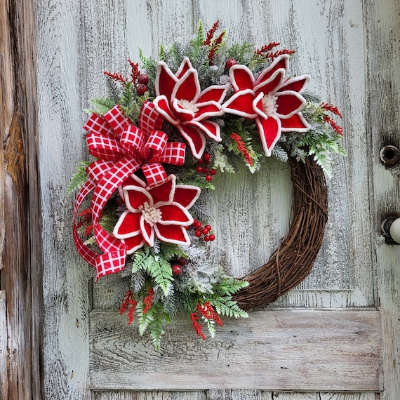 Poinsettia wreaths cheap