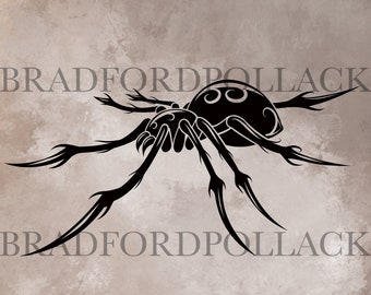 Spider Vector Design Download SVG single color Royalty Free design for screen print vinyl cutter sublimation Tattoo Cricut DTG and more