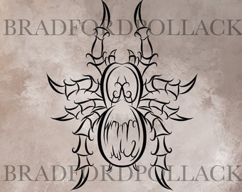 SVG Vector Design Download Tarantula Spider single color graphic design for screen print vinyl cutter sublimation Tattoo Cricut and more