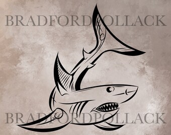 SVG VECTOR DOWNLOAD Great White Shark Logo single color royalty free design for screen print vinyl cutter sublimation Tattoo Cricut and more