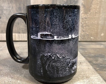 15oz Lincoln rusty junkyard black and white photography Coffee Mug 15oz Cozy Classic Car Cup