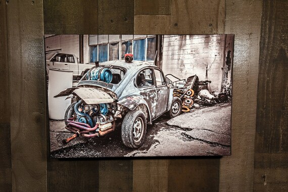 Classic Car Picture Rat Rod Volkswagen Vw Beetle Art Etsy