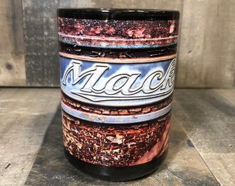 15oz Mack Truck rusty photography Coffee Mug 15oz Cozy Old Classic Car Semi trucker Cup