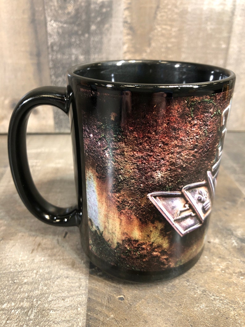 15oz Chevy 327 rusty photography Coffee Mug 15oz Cozy Old Classic Car Cup image 5