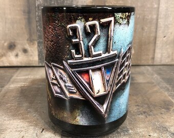 15oz Chevy 327 rusty photography Coffee Mug 15oz Cozy Old Classic Car Cup