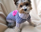 Small Dog Sweaters Hand Knit Dog Sweater Knit Dog Clothing Pet Clothing Knitting dog sweater