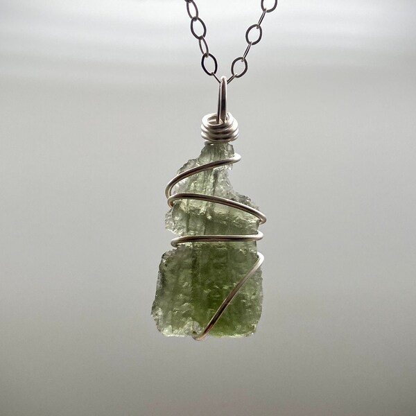 Moldavite Necklace, Moldavite Pendant, Moldavite Crystal, Moldavite Jewelry, Raw Moldavite, Moldavite Stone, Boho