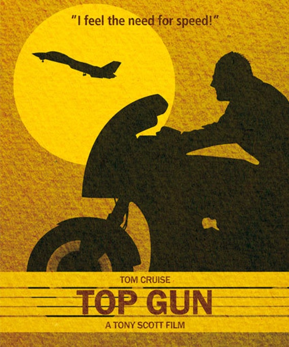 Top Gun Minimalist Poster Print Top Gun Movie Poster Tom Etsy