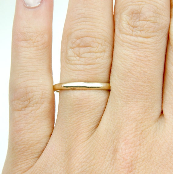 Thin Ladies Yellow Gold Band - image 6